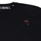 T-shirt unisex nera in cotone biologico con ricamo Pac Pop