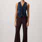 Gilet in denim ricamato