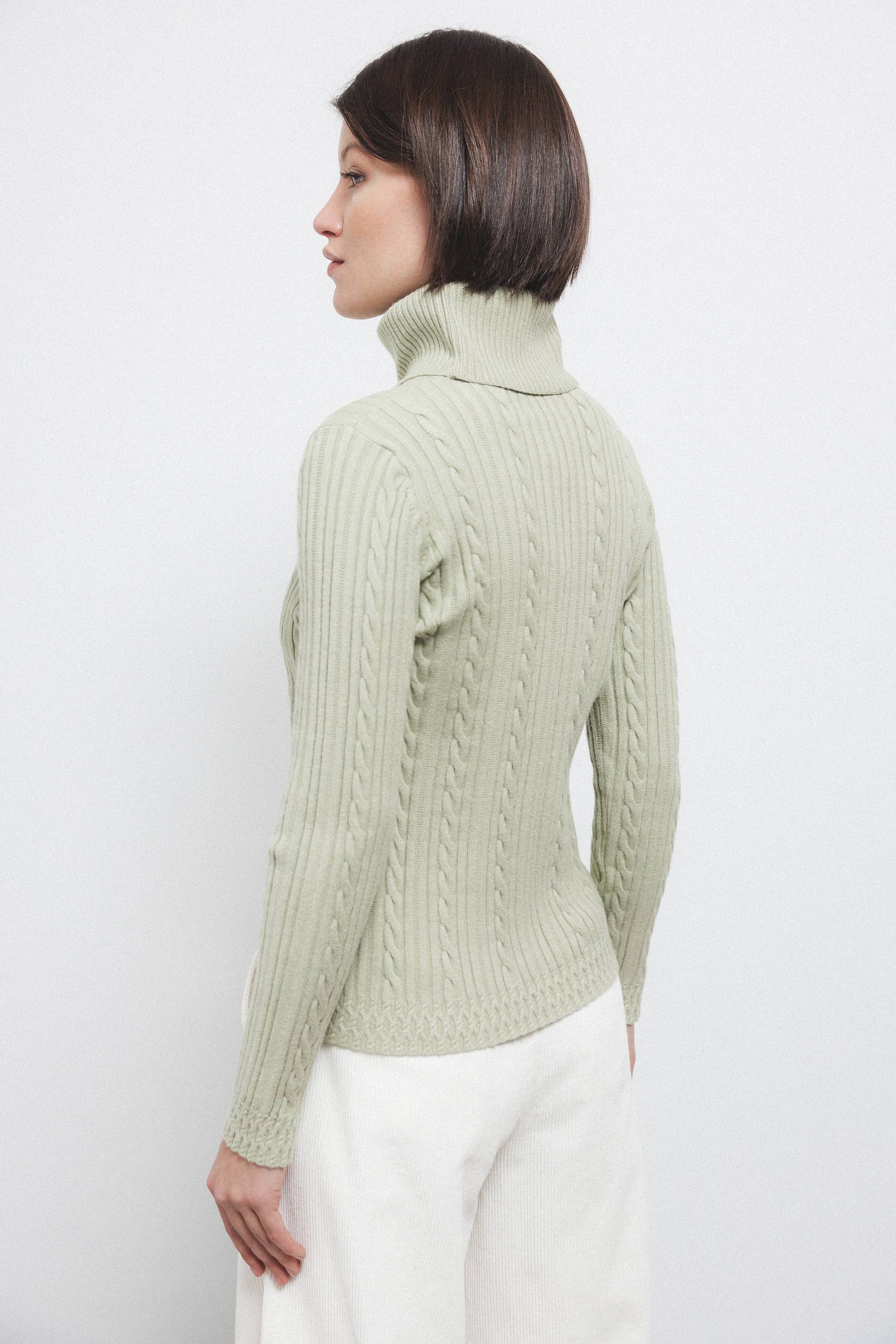 Maglione dolcevita a maglia strutturata