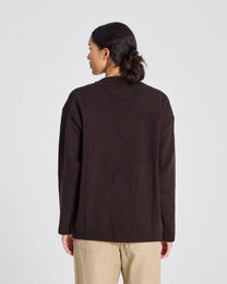 Cardigan in lana d’agnello Edith con scollo a V