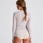 Maglia in lana Thyra a manica lunga color Lunar Rock