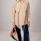 Tunica camicia asimmetrica beige