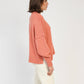 Cardigan in maglia rosa oversize con bottoni