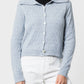Cardigan in maglia con collo lungo e bottoni