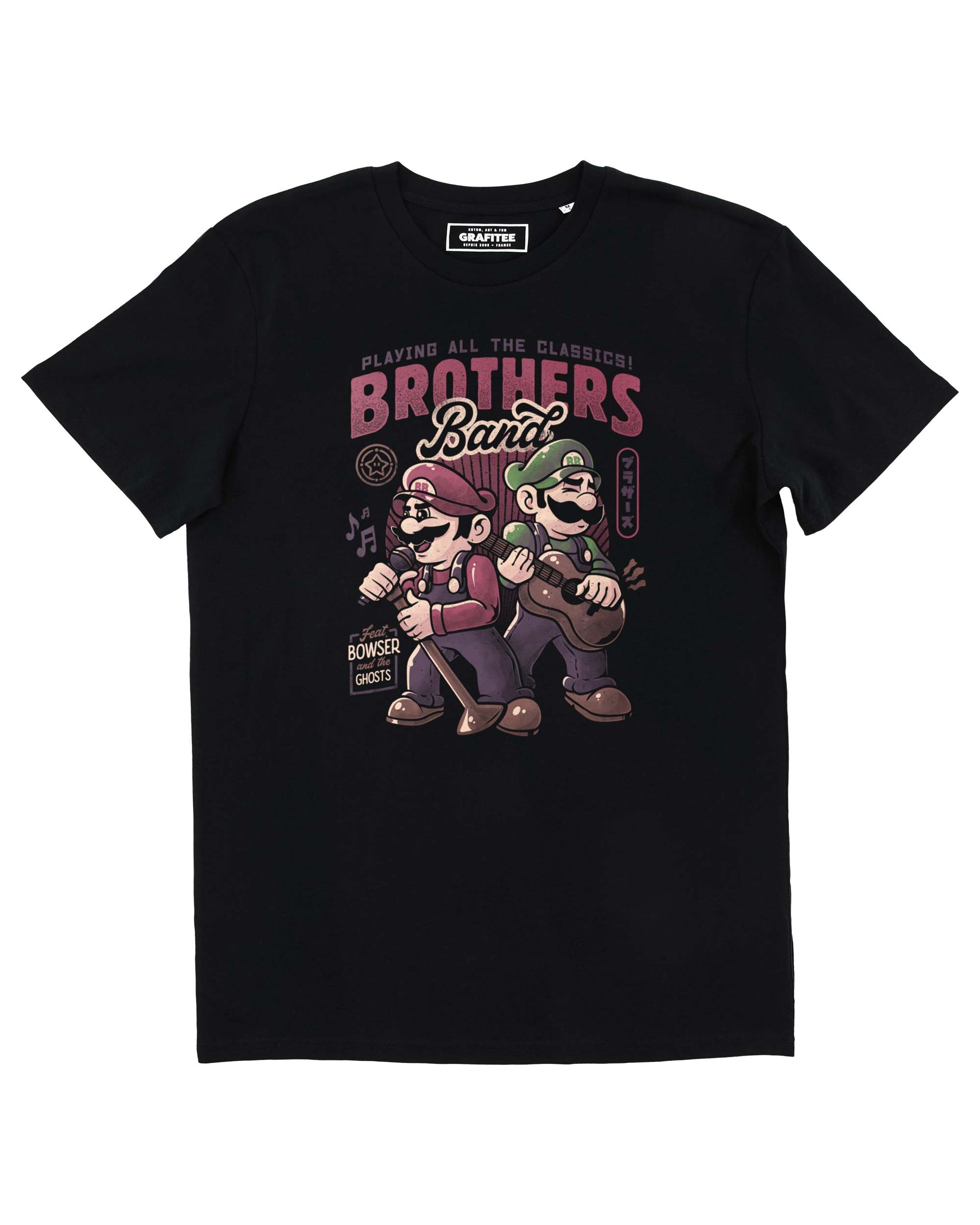 T-shirt unisex Brothers Band Mario & Luigi rock