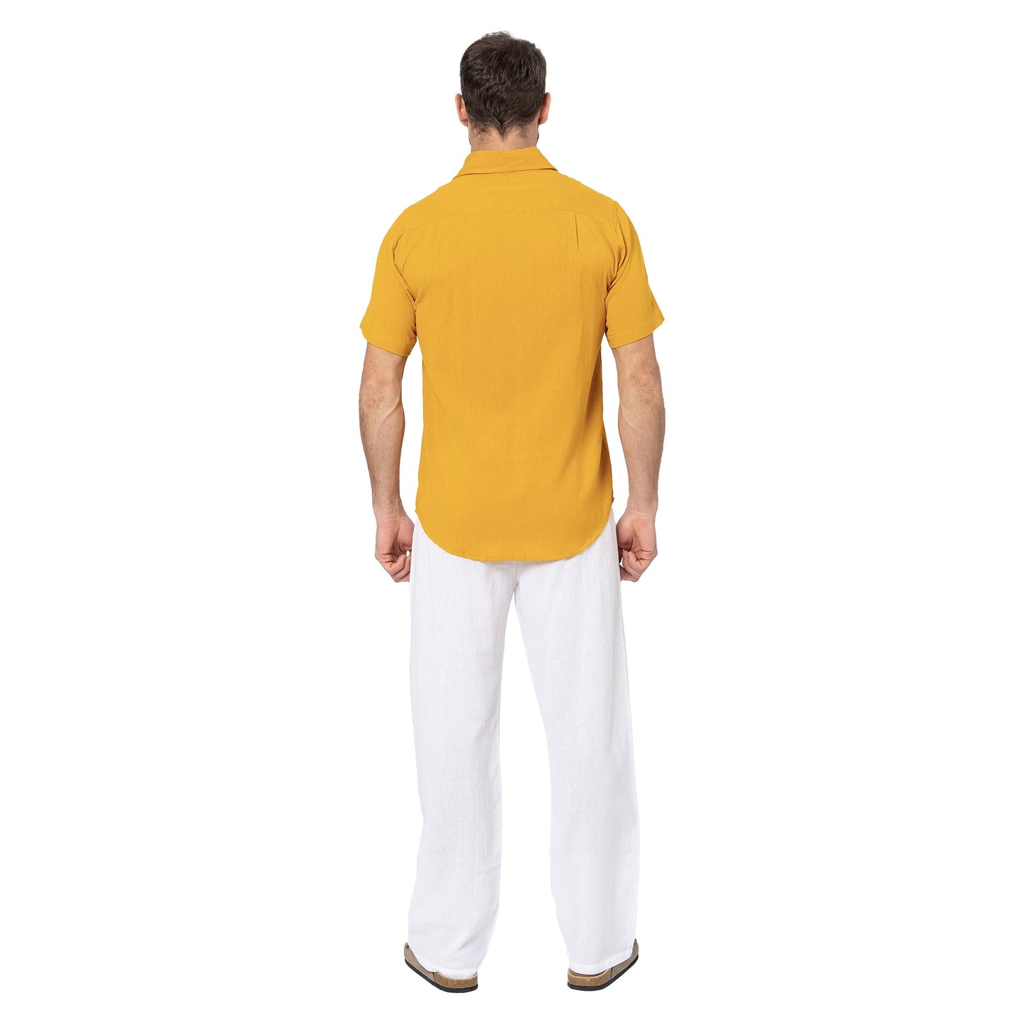 Camicia estiva uomo in lino a manica corta