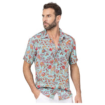 Camicia estiva a maniche corte floreale
