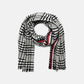Sciarpa pied de poule con frange