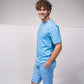 T-shirt basic in cotone con micro stampa e logo ricamato