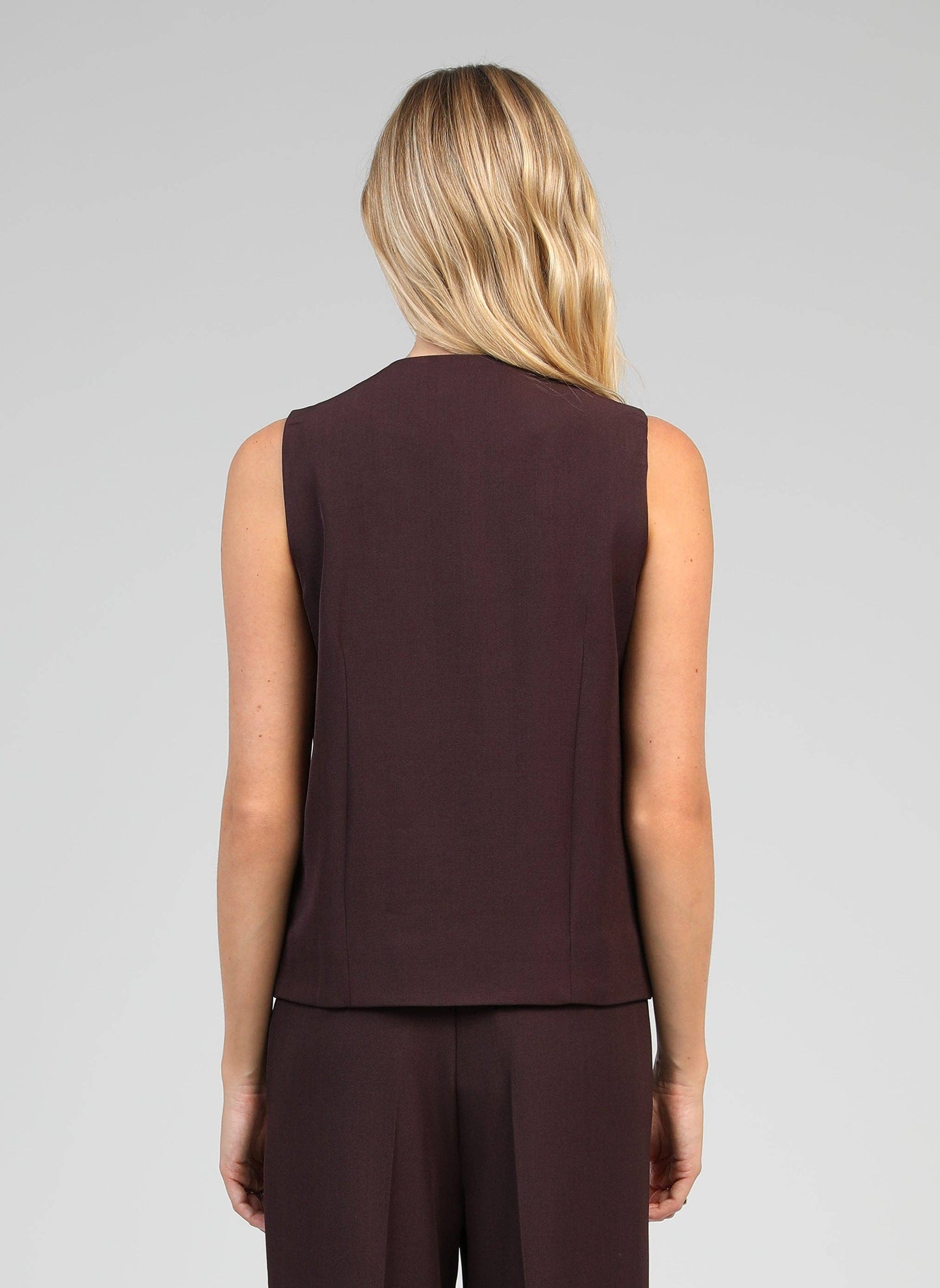 Gilet sartoriale donna Zola color vino