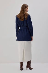 Camicia in popeline con cintura