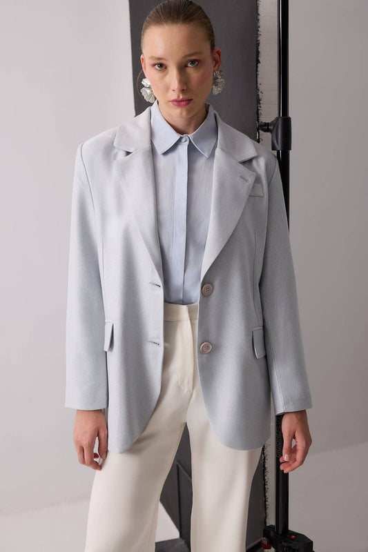 Blazer sartoriale grigio chiaro