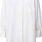 Tunica camicia oversize in popeline di cotone biologico bianca