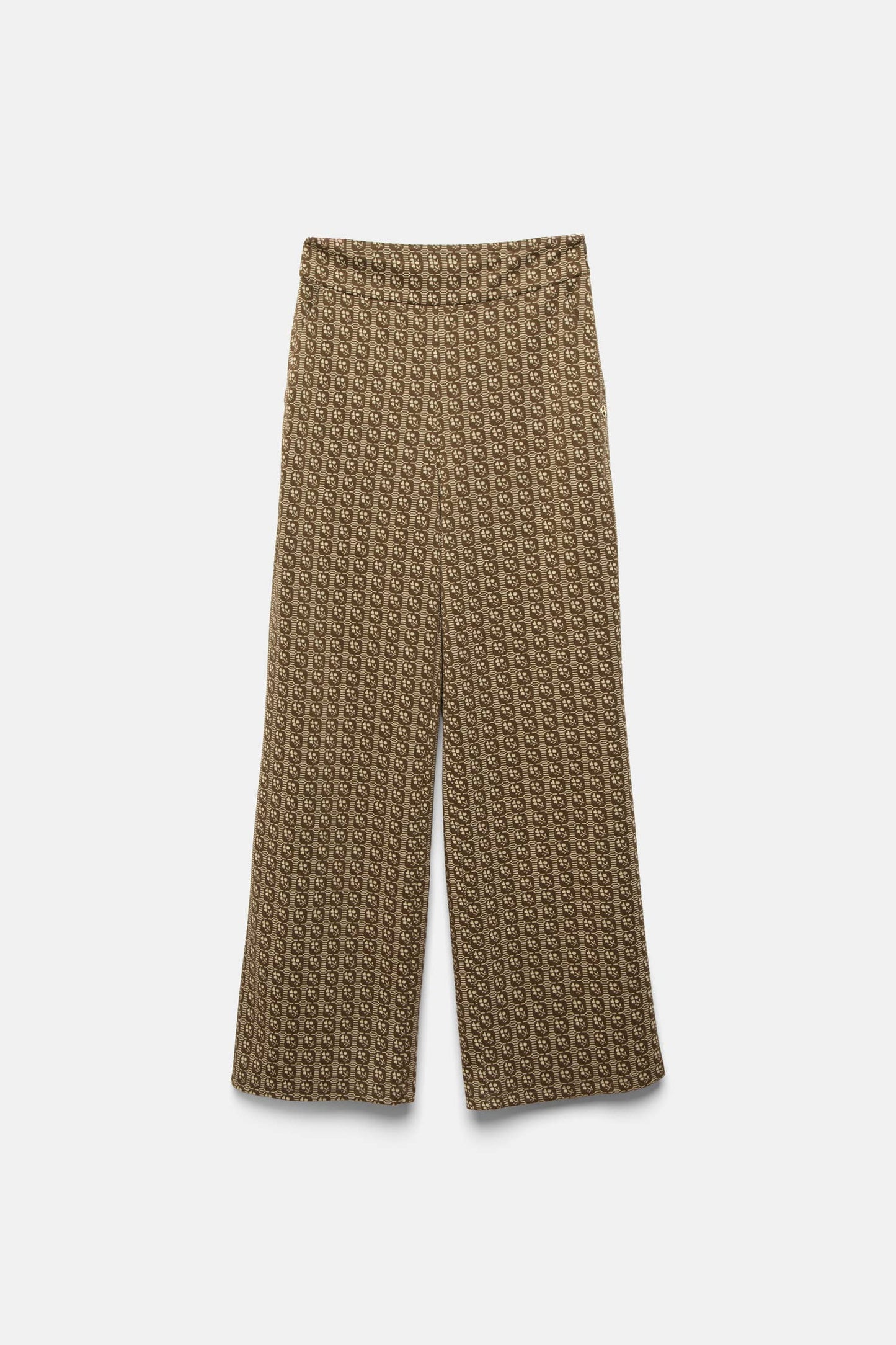 Pantaloni a sigaretta con motivo geometrico