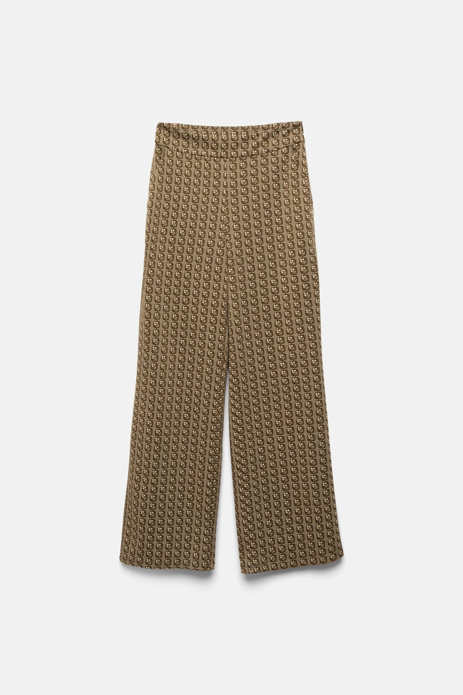Pantaloni a sigaretta con motivo geometrico