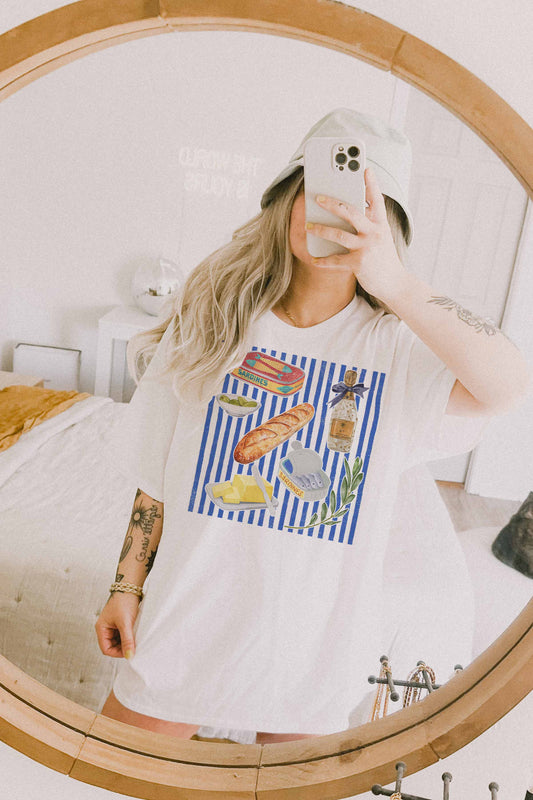 T-shirt oversize con stampa food gallery