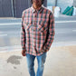 Camicia di flanella a quadri da uomo Chop Plaid rosa