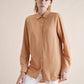 Camicia rilassata in misto lino e rayon