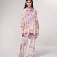 Vestito corto oversize in satin con stampa