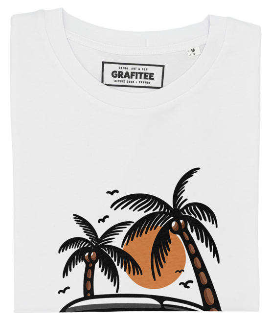 T-shirt unisex in cotone biologico con stampa van estiva