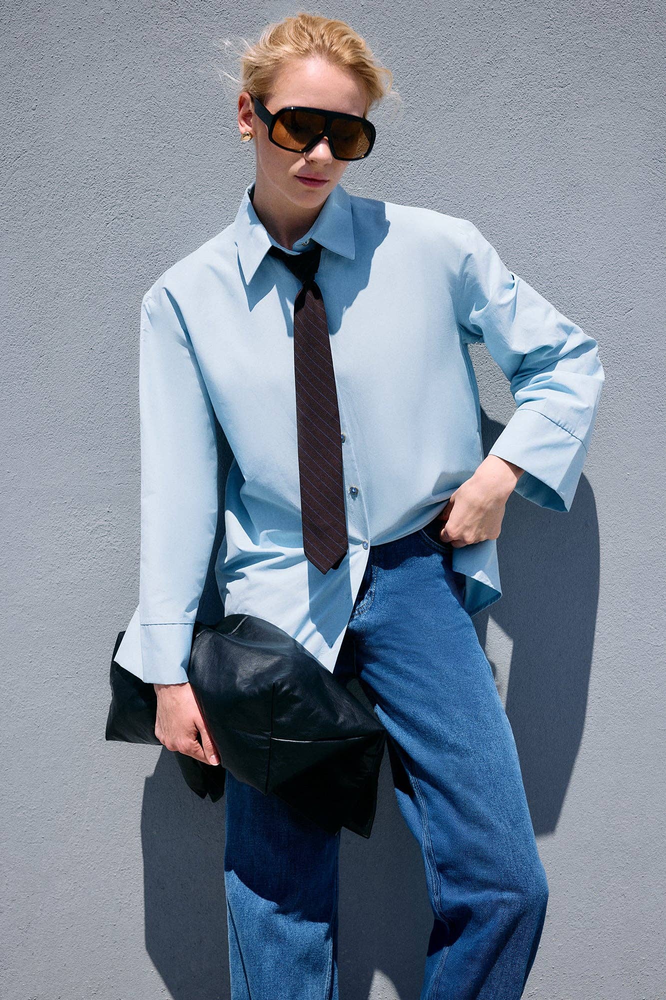 Camicia oversize con maniche a kimono