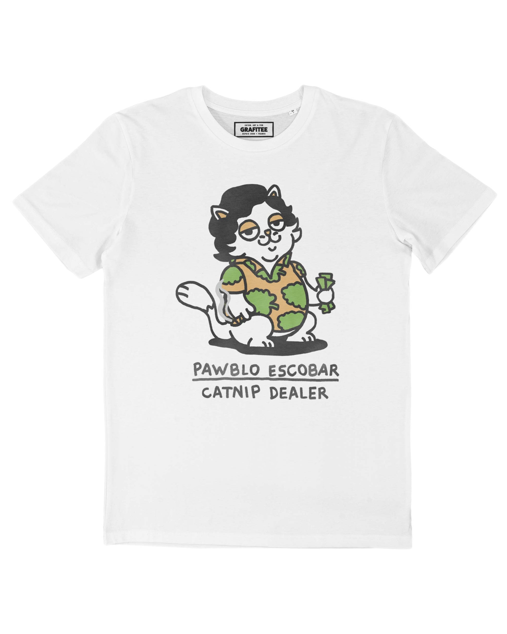T-shirt unisex Pawblo Escobar con stampa divertente