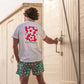 T-shirt in cotone biologico con stampa floreale