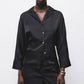 Camicia satinata nera