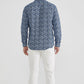 Camicia uomo blu fantasia comfort fit