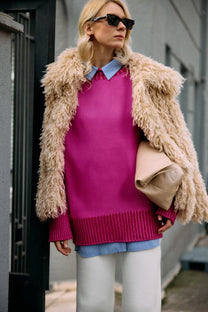 Tunica in maglia color block