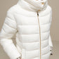 Piumino donna imbottito con collo alto