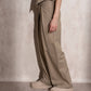Pantaloni a palazzo con pinces in viscosa e cotone