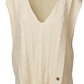 Gilet in maglia a trecce in cotone