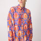 Camicia oversize in modal a motivo