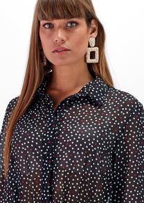 Abito midi a pois Pintas