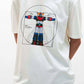T-shirt unisex in cotone biologico con stampa robot artistica