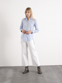 Camicia lunga in cotone elasticizzato