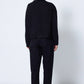 Cardigan in maglia nero con bottoni e tasche