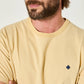 T-shirt Bart in cotone biologico giallo pallido