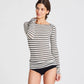 Maglia a righe stile marinaio Amalie in lana e viscosa
