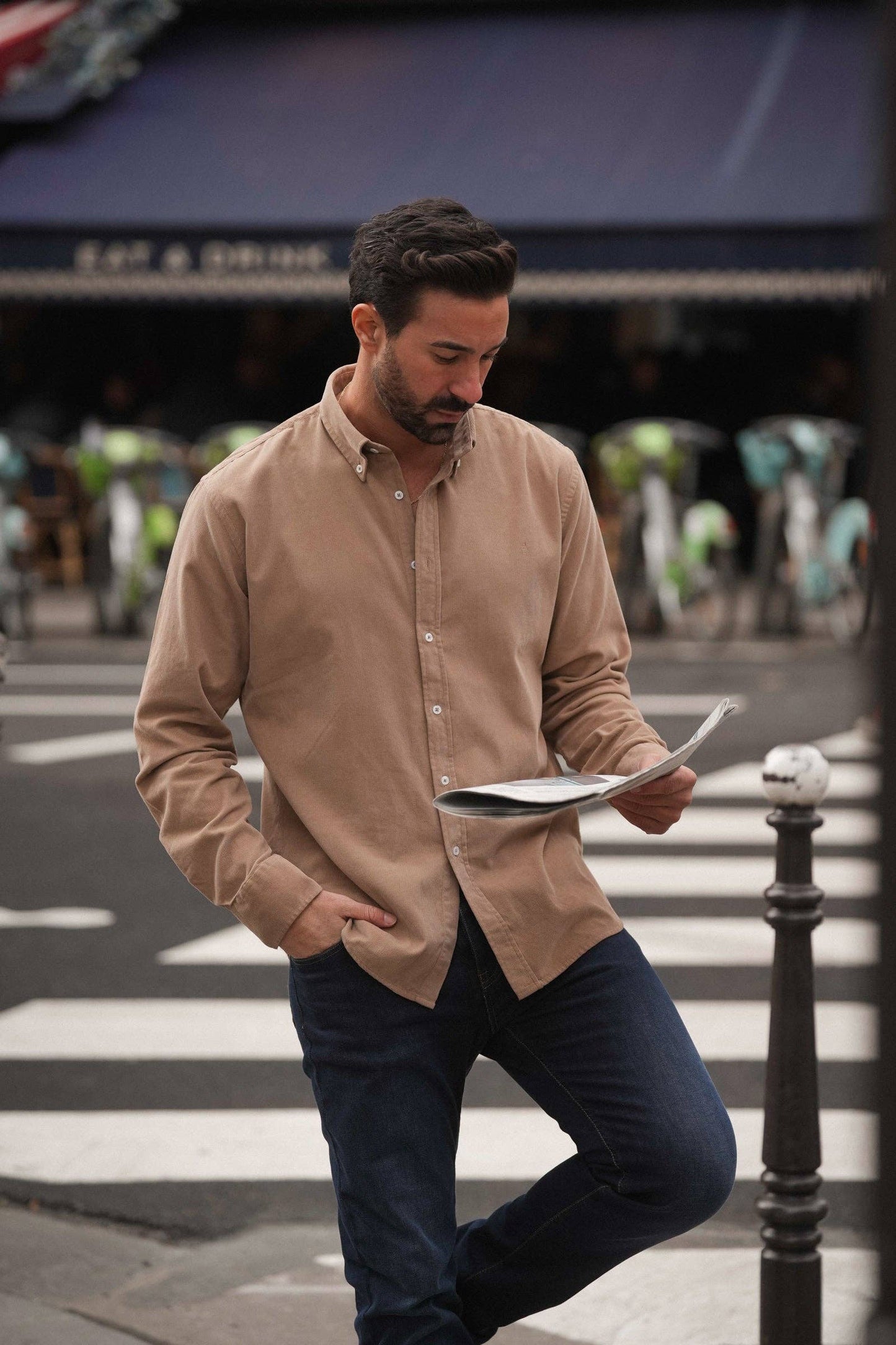 Camicia in bombazine di cotone