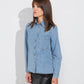 Camicia in denim con tasca frontale