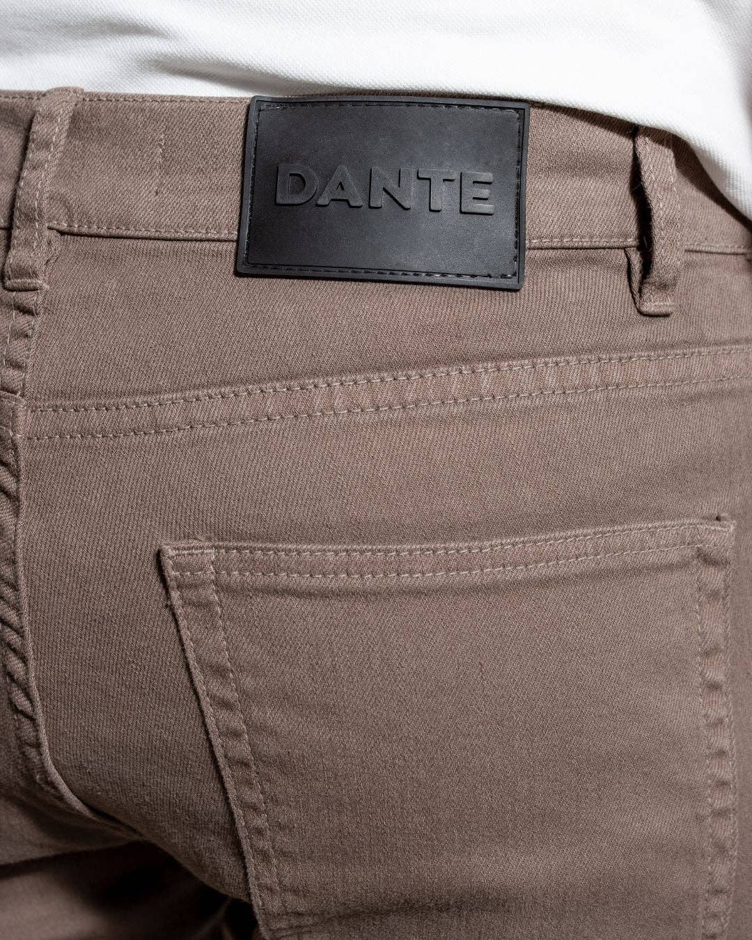 Pantaloni Drill Marroni Stretch Uomo