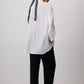 Camicia oversize in misto cotone bianca