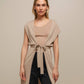 Gilet lungo in rete metallica con cintura