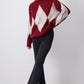 Maglione in maglia a rombi