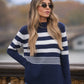 Maglia a righe in lana e cashmere