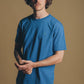 T-shirt Essenziale Blu Classico in Cotone Biologico