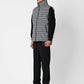 Gilet imbottito pied de poule con cappuccio staccabile