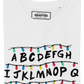 T-shirt unisex Alphabet Wall con grafica Stranger Things